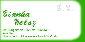 bianka welsz business card